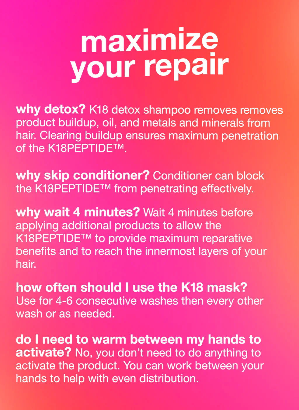 K18 Leave-In Molecular Repair Hair Mask