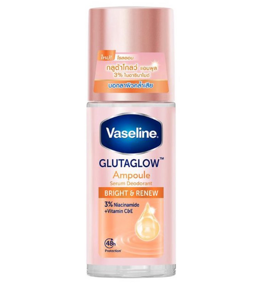 Vaseline Glutaglow Ampoule 3% Niacinamide Serum Roll-On Deodorant Bright & Renew